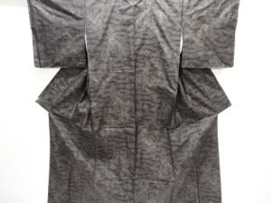 未使用品　葡萄模様織り出し本場泥大島紬着物アンサンブル